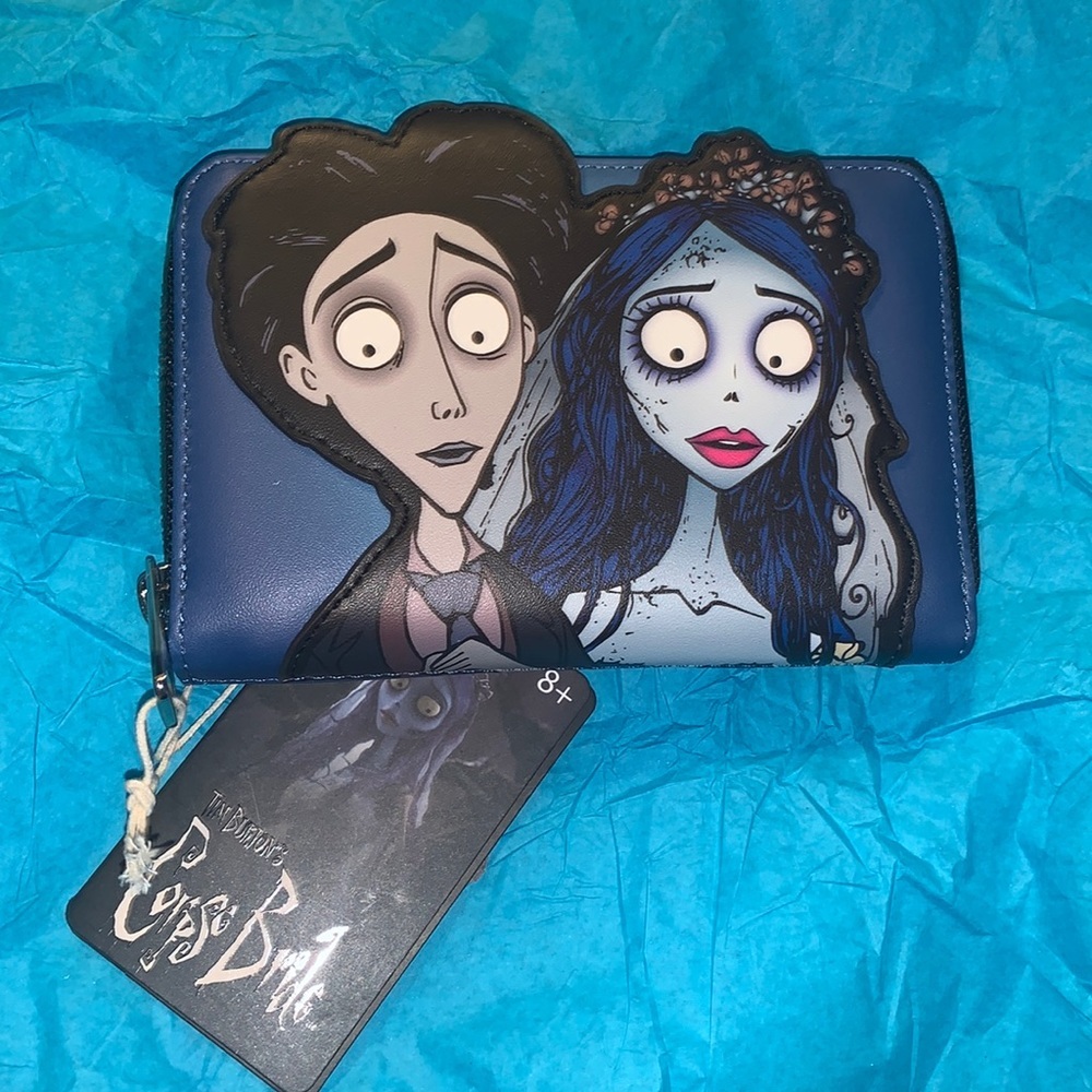 NWT Loungefly Disney Corpse Bride Emily Forest Zip Around Wallet